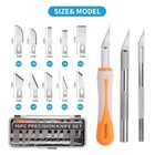 16-piece Exacto Knife Set  3 Hobby Knives  13 Industrial-grade Sk5 Steel Blad   