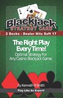 Blackjack Basic Strategy Chart  2 Decks  Dealer Hits Soft 17  2-sided Card 