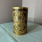 Chinese Cloisonn   Enamel Pen Holder Brush Pot Or Desk Decor With A Floral Motif 