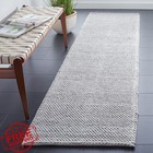 Safavieh Natura Runner Rug 2 3 x9  Silver Wool Blend Textured