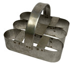 Vintage Metal Mold Pastry Donut Bread Oval Dough Cutter With Handle Handmade 