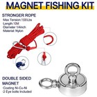 Fishing Magnet Kit Up To 2200 Lbs Pull Force Strong Neodymium   Rope   Carabiner