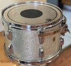 Vintage 1968 Ludwig 13  Tom Silver Sparkle White Interior For Drum Set Kit 60s