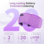 Sleep Headphones Bluetooth 6 0 Headband  20hr Headband Headphones With Purple