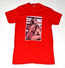 Vtg Farrah Fawcett T-shirt Red Hanes Single Stitch Size S Famous Swimsuit C 1976