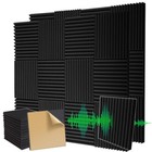 12-96pack Sound Proof Foam Panels With Self-adhesive  12 x12 x1  Acoustic Panels