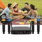 Ktv Microphone System Wireless Receiver Karaoke Kit   4-handheld Microphone