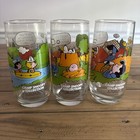Mcdonalds Peanuts Camp Snoopy Collection Vintage Glasses Set Of 3 Charlie Brown