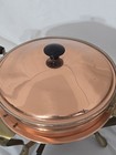 Vintage Copper   Brass Chafing Dish And Stand Classic Warmer