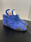 Rjs Mid Top Racing Shoes Size 8 Blue Suede leather