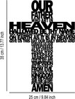Metal Cross Wall Decor - Rustic Farmhouse Decor Black Prayer Text Cross Wall Art