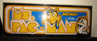 Vintage Ms  Pacman Midway Bally Arcade Game Marquee Sign 1981 Acrylic 23     9 