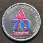Disney Disneyland 70th Anniversary Colored Coins Set Of 4 Medallions Colorized