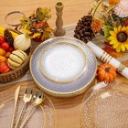 60pcs Gold Rim Heavy-duty Plastic Plates - Wedding   Party Tableware Set
