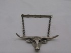Vintage Bell Sterling Silver Long Horn Dangle Tie Clip 2 3 8 X 2 3 8   654