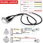 Motorcycle Handlebar Switch On Off Push Button Headlight Fog Spot Light Led Blue