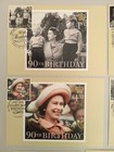 2016 Hm Queen 90th Birthday Set Of 11 Phq Postcards Used Front