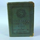 Investors Syndicate Coin Book Bank Metal   Leatherette   No Key     Vintage