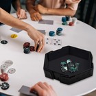 Magnetic Folding Dice Tray Hexagon Dice Rolling Tray Pu Leather Dice Trays