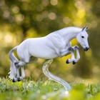 Breyer Traditional Model Horse Get Rowdy Warmblood Jumber W  Stand Dapple Gray