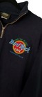 Vtg Hard Rock Cafe Niagara Falls 1 4 Zip Sweater Blue Men M L Made In Canada 