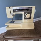 Vintage Zig Zag Singer Sewing Machine Model 6110 With Case  Cord And Manual   