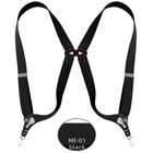 Unisex 3 5cm Side Clip Suspenders Elasticated Adult Two-hook Braces Formal Wear