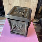Antique Vintage Steel Combination Lock Bank  6 1 2    Tall  Door Is Detached 
