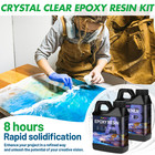 Crystal Clear Bulk 1 Gallon Kit Epoxy Resin No Bubble Easy Mixing -  2x 64oz 