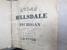 Antique 1872 Hillsdale County Michigan Atlas Hand Colored Complete