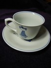 Vintage Chinese Blue And White Cup   Saucer       