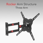 Full Motion Tv Wall Mount Bracket Swivel Tilt For 26 32 37 40 42 46 49 50 52 55 