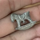 Mini Pewter Unicorn Rocking Horse Figurine Very Small 