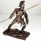 Achilles W  Spear   Shield Greek Mythology Sculpture Statue Bronze Finish