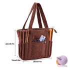 Corduroy Crochet Yarn Bag Storage Organizer Knitting Tote Pocket Craft Home Gift