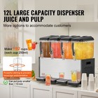 Uimoso Commercial Beverage Dispenser With 4 Tanks  12l Capacity For Cold Drinks