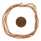 Copper Tiny Heishi Ethiopian Beads 1mm African 24-29 Inch Strand Handmade