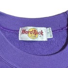 Vintage Hard Rock Cafe Singapore Save The Planet Embroidered Purple Crewneck Ls