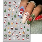 Christmas Nail Art Stickers  Pegatinas U  as Navidad - Self-adhesive Santa Hat 