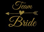 Team Bride Shirt Womens V Neck Gold Bachelorette Party Wedding Funny Tee