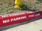 No Parking Fire Lane Stencil  4  Letters 
