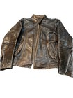 Cafe Racer Vintage 50s 60s Brown Leather Jacket Size 40 Serval Zipper