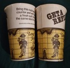 2 Vintage Long John Silver Wax 12 Oz Dixie Nos 25c Cent Refill 80s Rare Htf