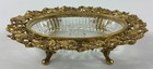 Vtg Ornate Floral Gold Gilt Matson Soap Dish Tray Made In Usa 6 4 x5 