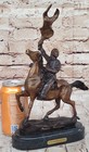 Buffalo Signal By Frederic Remington 100  Bronze Sculpture Statue Western Decor