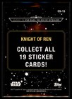 2019 Topps Star Wars Journey To Rise Skywalker Stickers  cs-15 Knight Of Ren