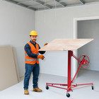 Drywall Lift 11ft Panel Hoist With Construction Rolling Caster Wheels  Lockable