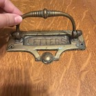 Antique Solid Brass Mail Slot door Knocker Combo Letters Letterbox 7 5   