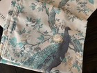 Laura Ashley Window Curtains Peacock  Blue Turquoise 2 Two Panels 38 X 84 New