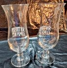 Vintage Set Of 2-southern Comfort-clear Hurricane Mix Drink Glasses